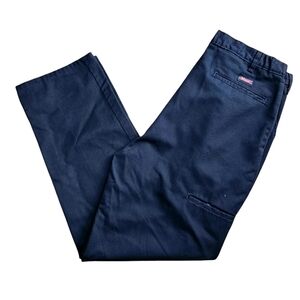 DICKIES Men's Twill Straight leg Work Pants - Navy Blue size 36